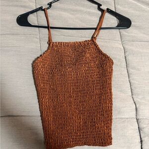 a new day Women's Terracotta Smocked Camisole